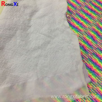 Brand Rainbow 5mm stretch Mesh Sequin Embroidery Fabric
